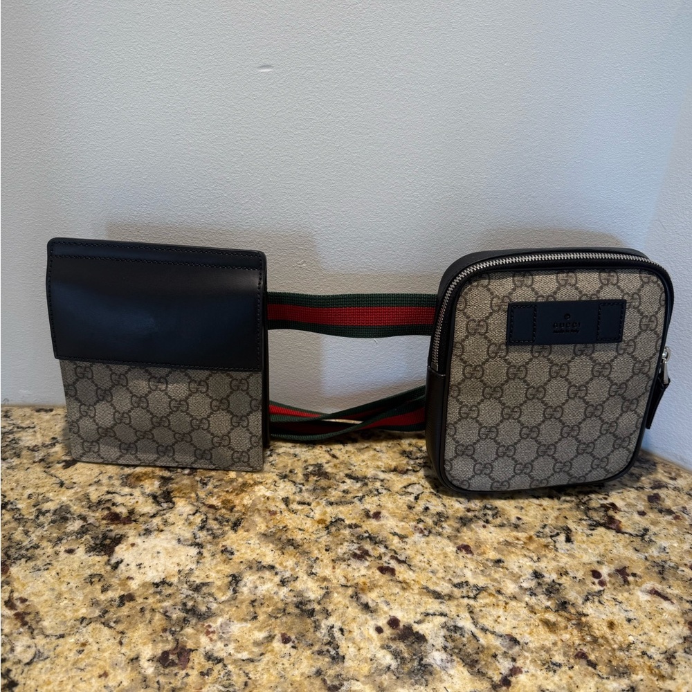 Authentic GG Supreme Web belt bag